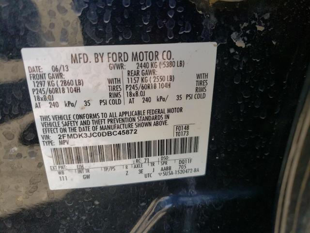 Photo 10 from auction – 2013 FORD EDGE SEL with VIN 2FMDK3JC0DBC45872