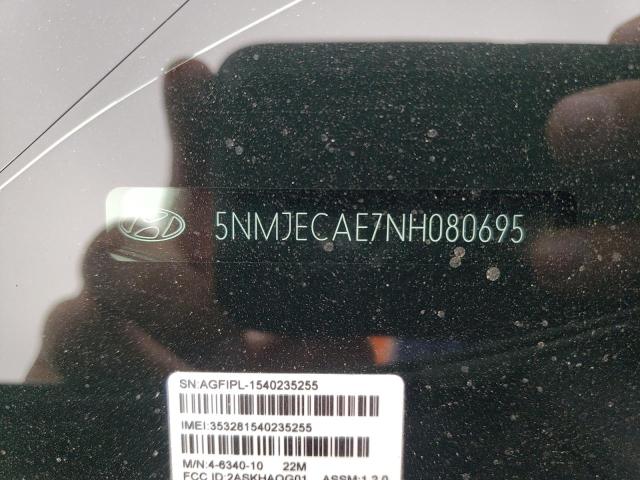 Photo 10 from auction – 2022 HYUNDAI TUCSON LIM with VIN 5NMJECAE7NH080695