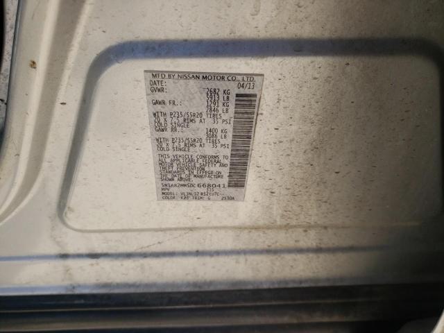 Photo 10 from auction – 2013 NISSAN PATHFINDER with VIN 5N1AR2MM5DC668041