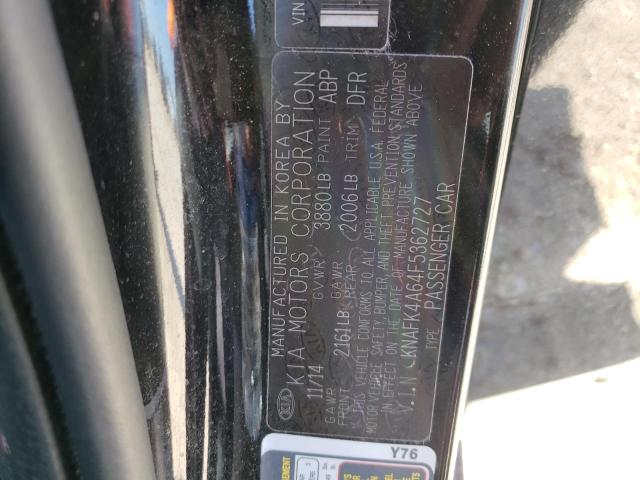 Photo 10 from auction – 2015 KIA FORTE LX with VIN KNAFK4A64F5362727