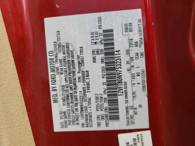 Photo 10 from auction – 2007 FORD MUSTANG with VIN 1ZVFT80N975323114