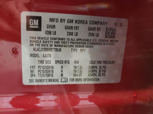 Photo 10 from auction – 2019 BUICK ENCORE SPO with VIN KL4CJ1SB6KB778545