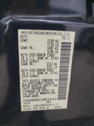 Photo 10 from auction – 2012 NISSAN FRONTIER S with VIN 1N6AD0ER0CC483344