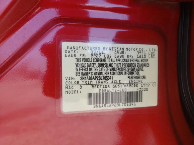 Photo 10 from auction – 2011 NISSAN SENTRA 2.0 with VIN 3N1AB6AP2BL705341