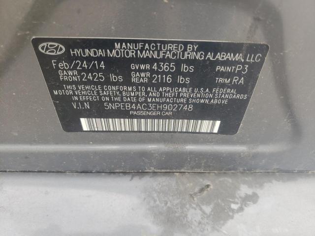 Photo 10 from auction – 2014 HYUNDAI SONATA GLS with VIN 5NPEB4AC3EH902748