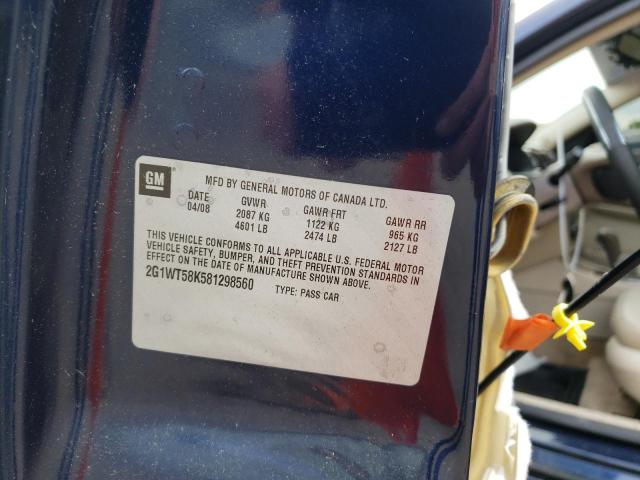 Photo 10 from auction – 2008 CHEVROLET IMPALA LT with VIN 2G1WT58K581298560
