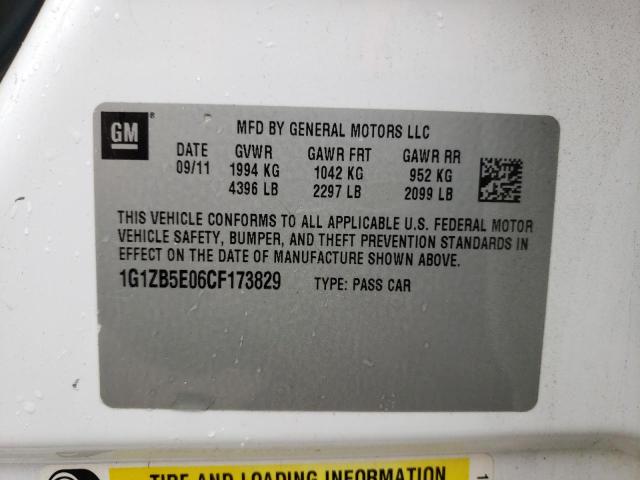 Photo 10 from auction – 2012 CHEVROLET MALIBU LS with VIN 1G1ZB5E06CF173829