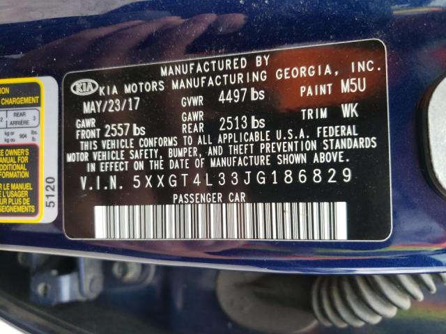 Photo 10 from auction – 2018 KIA OPTIMA LX with VIN 5XXGT4L33JG186829