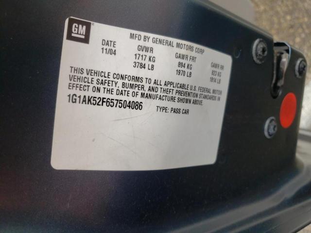 Photo 10 from auction – 2005 CHEVROLET COBALT with VIN 1G1AK52F657504086