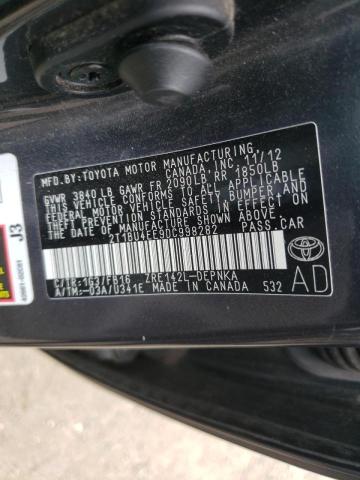 Photo 10 from auction – 2013 TOYOTA COROLLA BA with VIN 2T1BU4EE9DC998282