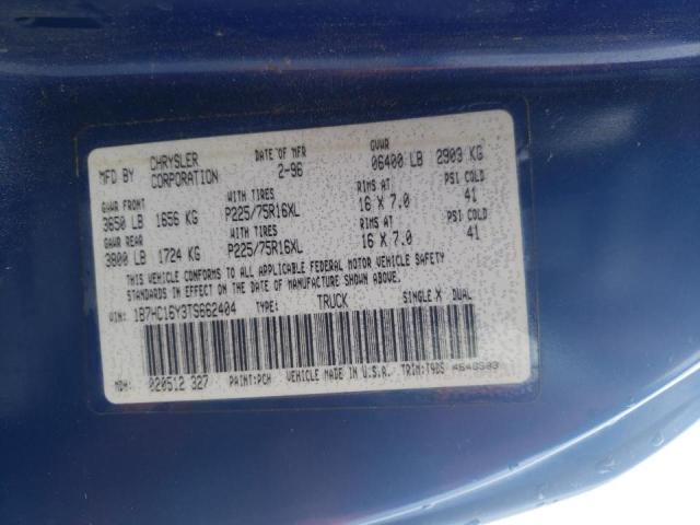 Photo 10 from auction – 1996 DODGE RAM 1500 with VIN 1B7HC16Y3TS662404