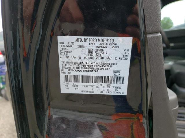 Photo 10 from auction – 2010 FORD ESCAPE XLT with VIN 1FMCU9D71AKB81270