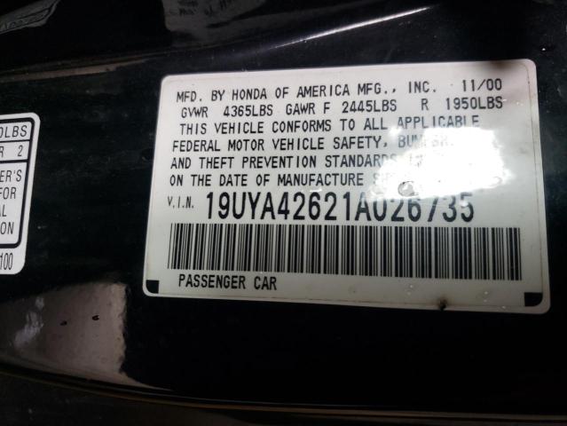 Photo 10 from auction – 2001 ACURA 3.2CL TYPE with VIN 19UYA42621A026735