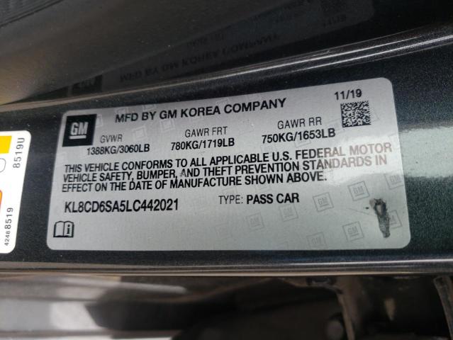 Photo 10 from auction – 2020 CHEVROLET SPARK 1LT with VIN KL8CD6SA5LC442021