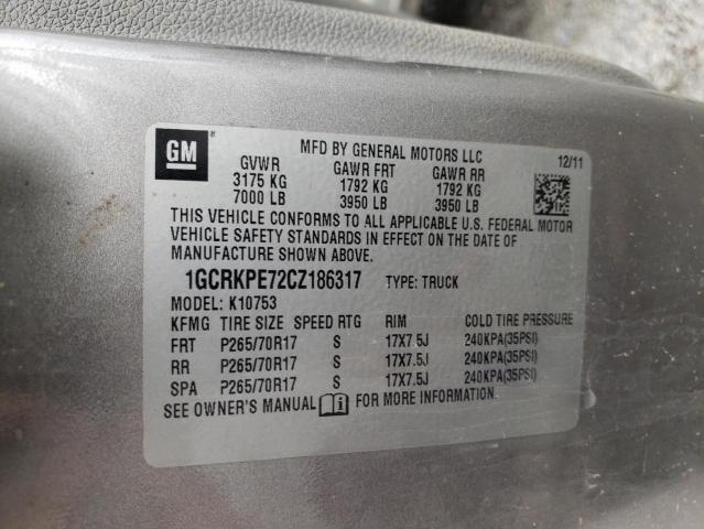 Photo 10 from auction – 2012 CHEVROLET SILVERADO with VIN 1GCRKPE72CZ186317