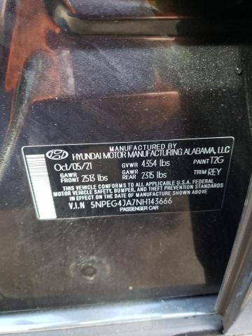 Photo 10 from auction – 2022 HYUNDAI SONATA SE with VIN 5NPEG4JA7NH143666