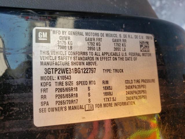 Photo 10 from auction – 2011 GMC SIERRA K15 with VIN 3GTP2WE31BG122797