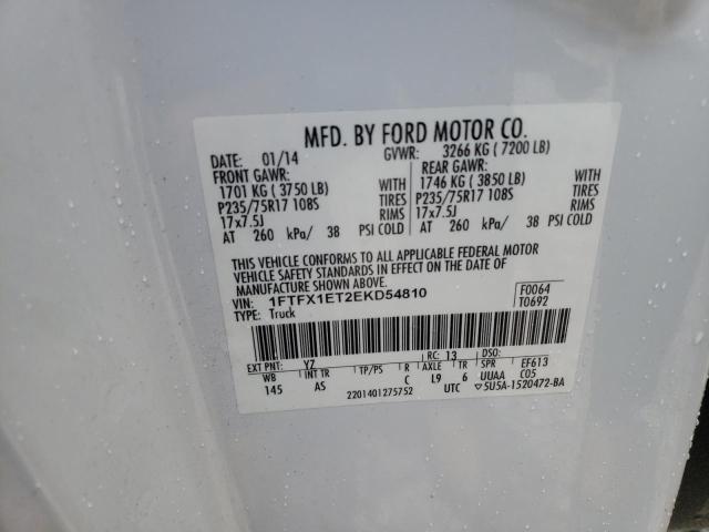Photo 10 from auction – 2014 FORD F150 SUPER with VIN 1FTFX1ET2EKD54810