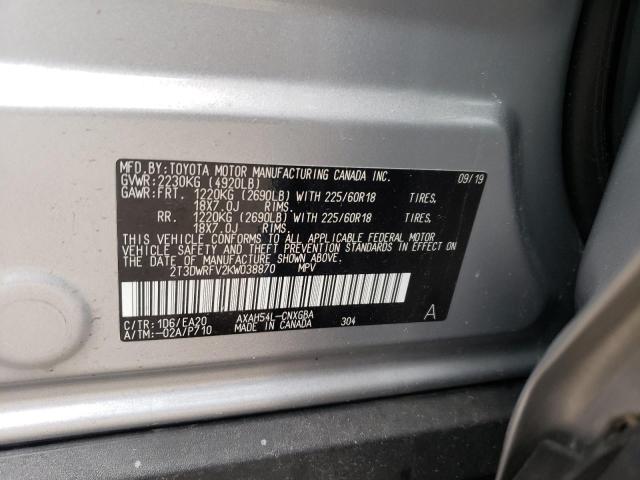 Photo 10 from auction – 2019 TOYOTA RAV4 LIMIT with VIN 2T3DWRFV2KW038870