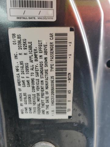 Photo 10 from auction – 2008 HONDA ACCORD EXL with VIN 1HGCS128X8A009635