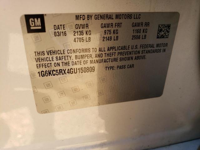 Photo 10 from auction – 2016 CADILLAC CT6 LUXURY with VIN 1G6KC5RX4GU150809