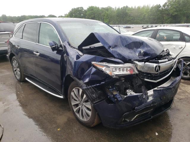 ACURA MDX TECHNO 2014 with VIN 5FRYD4H45EB033766 - Photo from auction