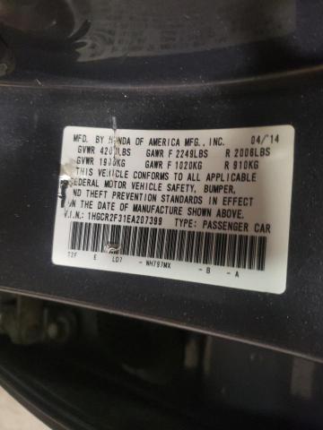 Photo 10 from auction – 2014 HONDA ACCORD LX with VIN 1HGCR2F31EA207399