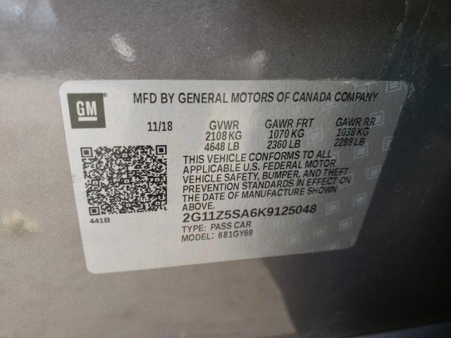 Photo 10 from auction – 2019 CHEVROLET IMPALA LT with VIN 2G11Z5SA6K9125048