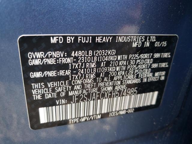 Photo 10 from auction – 2015 SUBARU FORESTER 2 with VIN JF2SJAFCXFH574985