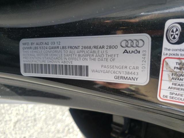 Photo 10 from auction – 2012 AUDI A7 PREMIUM with VIN WAUYGAFC6CN138443