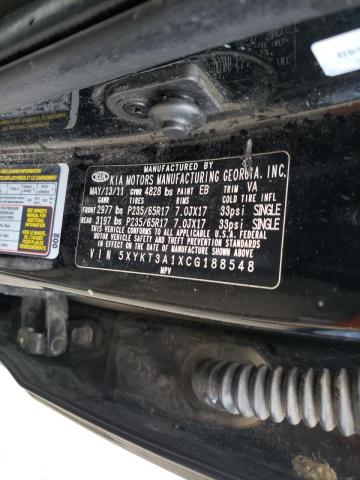 Photo 10 from auction – 2012 KIA SORENTO BA with VIN 5XYKT3A1XCG188548