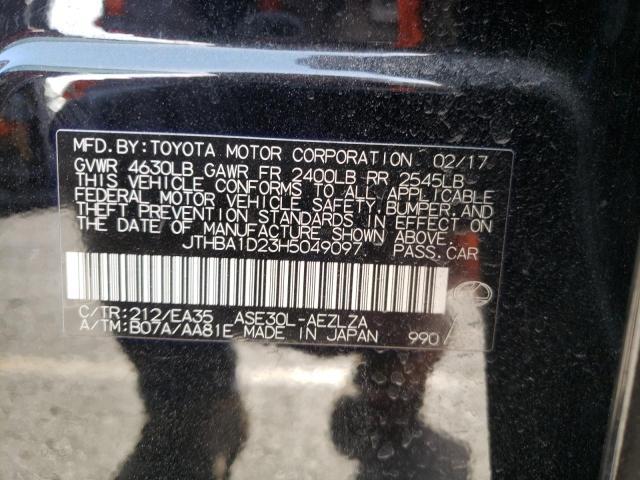 Photo 10 from auction – 2017 LEXUS IS 200T with VIN JTHBA1D23H5049097