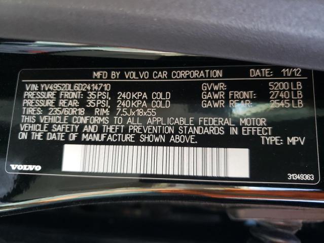 Photo 10 from auction – 2013 VOLVO XC60 3.2 with VIN YV4952DL6D2414710