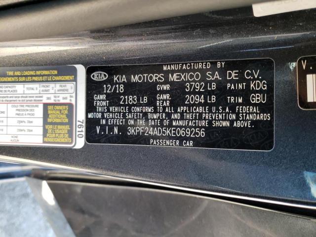 Photo 10 from auction – 2019 KIA FORTE FE with VIN 3KPF24AD5KE069256
