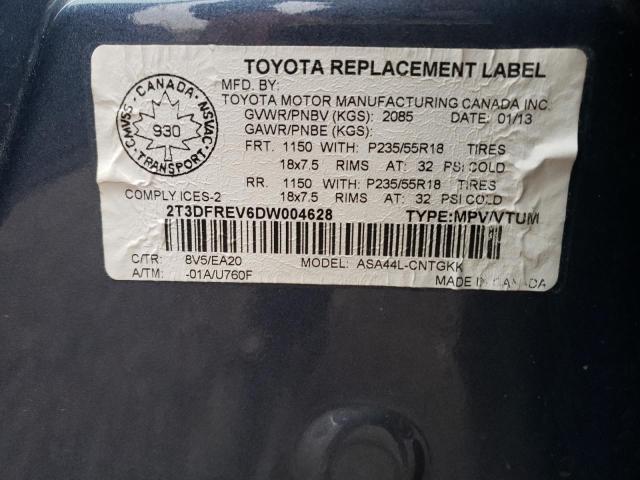 Photo 10 from auction – 2013 TOYOTA RAV4 LIMIT with VIN 2T3DFREV6DW004628