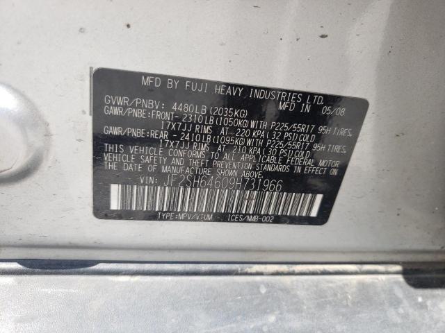 Photo 10 from auction – 2009 SUBARU FORESTER 2 with VIN JF2SH64609H731966