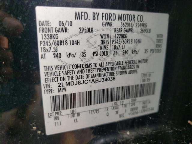 Photo 10 from auction – 2010 LINCOLN MKX with VIN 2LMDJ8JC1ABJ34036