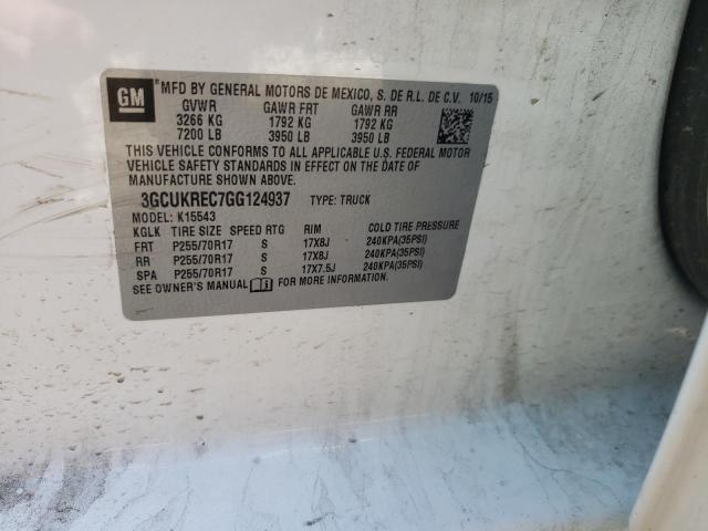 Photo 10 from auction – 2016 CHEVROLET SILVERADO with VIN 3GCUKREC7GG124937