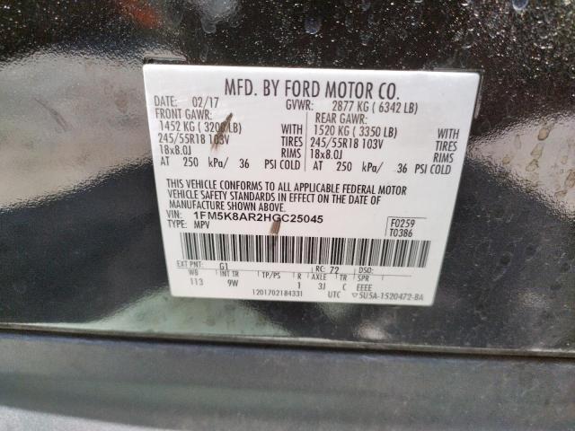 Photo 10 from auction – 2017 FORD EXPLORER P with VIN 1FM5K8AR2HGC25045