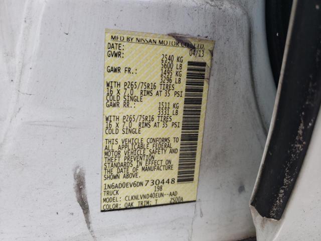 Photo 10 from auction – 2013 NISSAN FRONTIER S with VIN 1N6AD0EV6DN730448