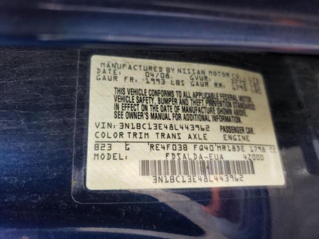 Photo 10 from auction – 2008 NISSAN VERSA S with VIN 3N1BC13E48L443962