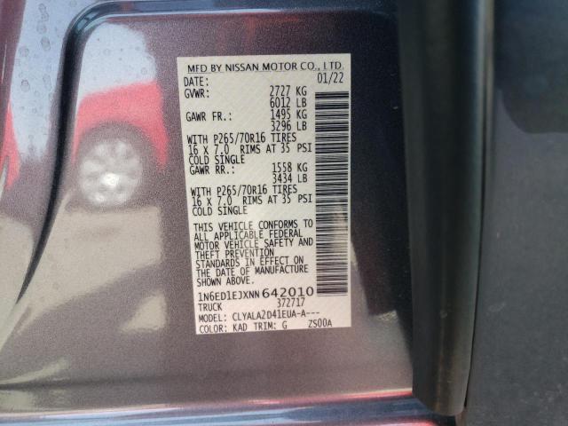 Photo 10 from auction – 2022 NISSAN FRONTIER S with VIN 1N6ED1EJXNN642010