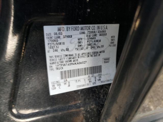 Photo 10 from auction – 2004 FORD F150 SUPER with VIN 1FTPW14594KA06527