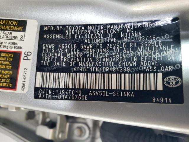 Photo 10 from auction – 2015 TOYOTA CAMRY LE with VIN 4T4BF1FK4FR484389
