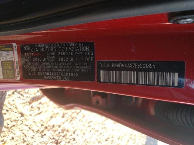 Photo 10 from auction – 2015 KIA RIO LX with VIN KNADM4A37F6501895