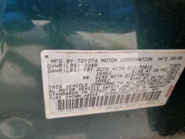 Photo 10 from auction – 2000 TOYOTA RAV4 with VIN JT3HP10V2Y7153311