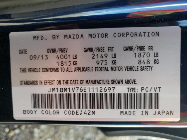 Photo 10 from auction – 2014 MAZDA 3 TOURING with VIN JM1BM1V76E1112697