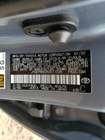 Photo 10 from auction – 2022 TOYOTA COROLLA LE with VIN JTDEPMAE8N3011045