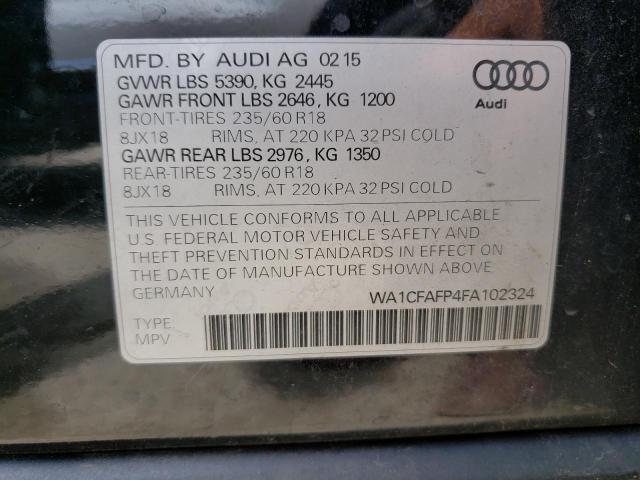Photo 10 from auction – 2015 AUDI Q5 PREMIUM with VIN WA1CFAFP4FA102324