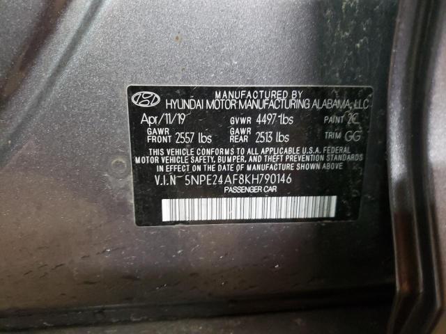 Photo 10 from auction – 2019 HYUNDAI SONATA SE with VIN 5NPE24AF8KH790146